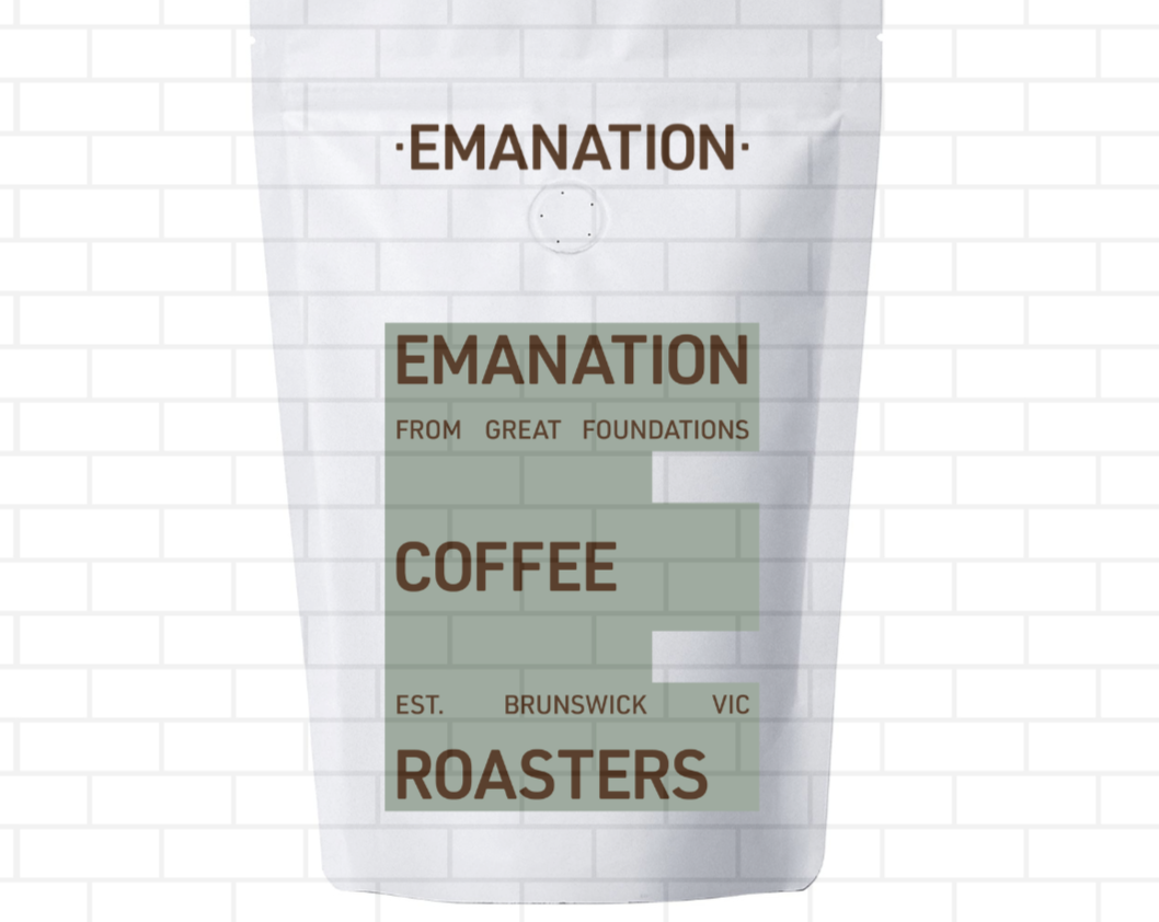 Emanation 500g bag with logo